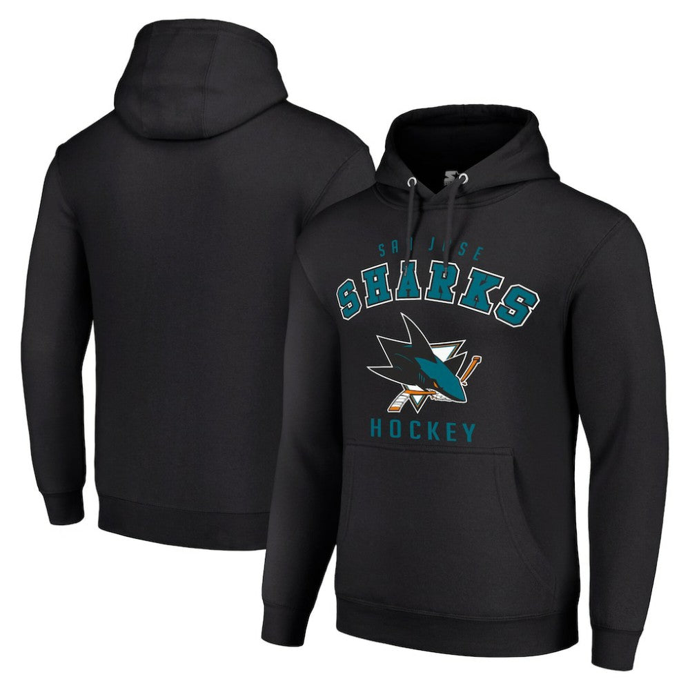 San Jose Sharks - Starter Logo Pullover Hoodie Black