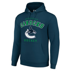 Vancouver Canucks - Starter Logo Pullover Hoodie Navy