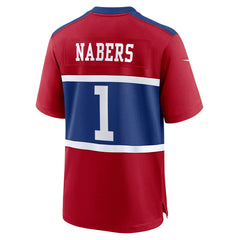 Malik Nabers New York Giants Alternate Game Jersey Century Red - Nike