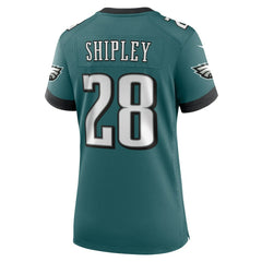 Will Shipley Philadelphia Eagles Women's Team Game Jersey Midnight Green - Nike