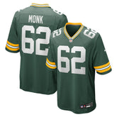 Jacob Monk Green Bay Packers Game Jersey Green - Nike