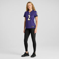 Nate Wiggins Baltimore Ravens Women's Game Jersey Purple - Nike
