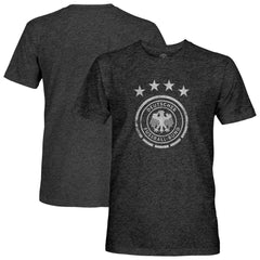 Germany National Team 1863FC Mono Badge Vintage Tri-Blend T-Shirts - Heather Black
