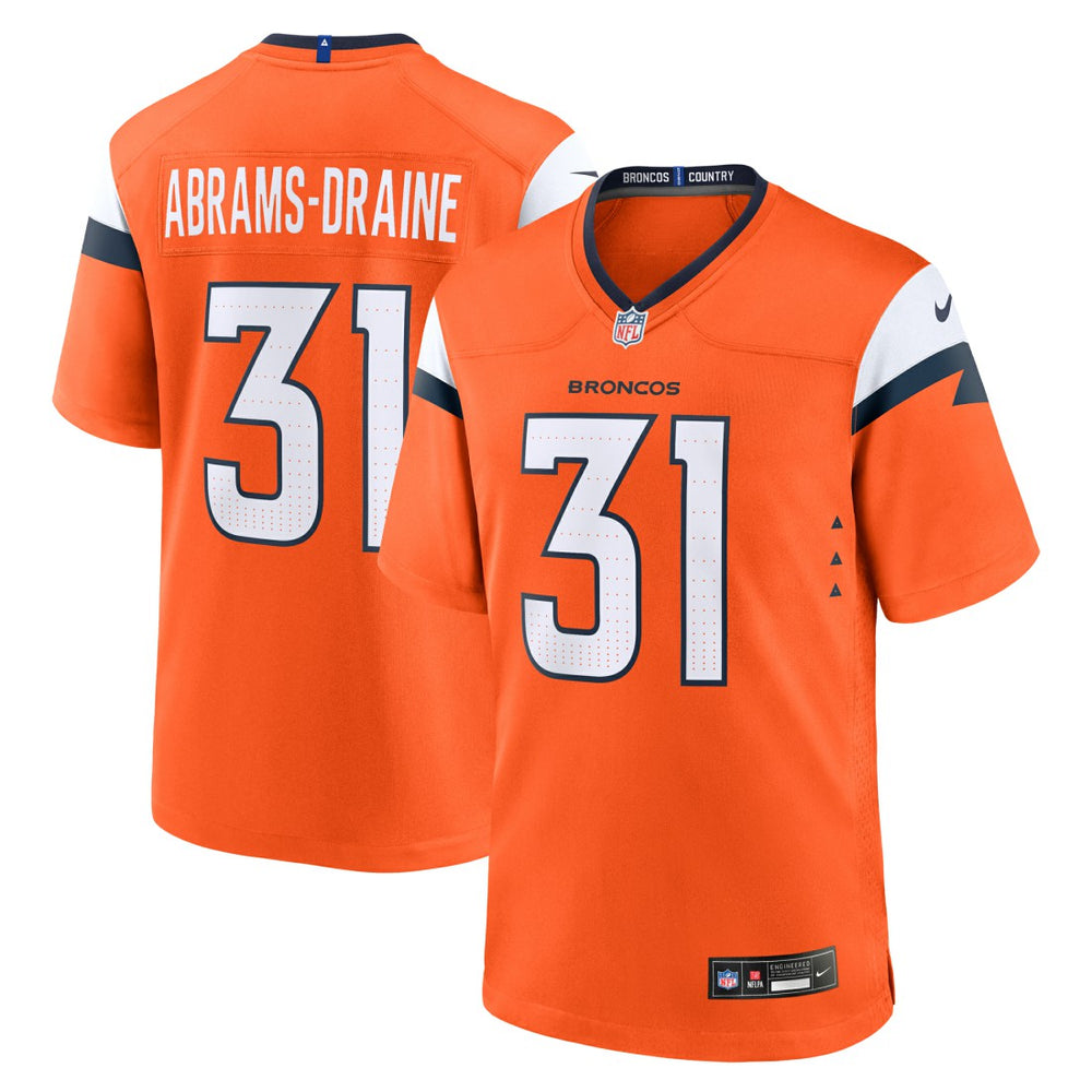 Kris Abrams-Draine Denver Broncos Team Game Jersey Orange - Nike