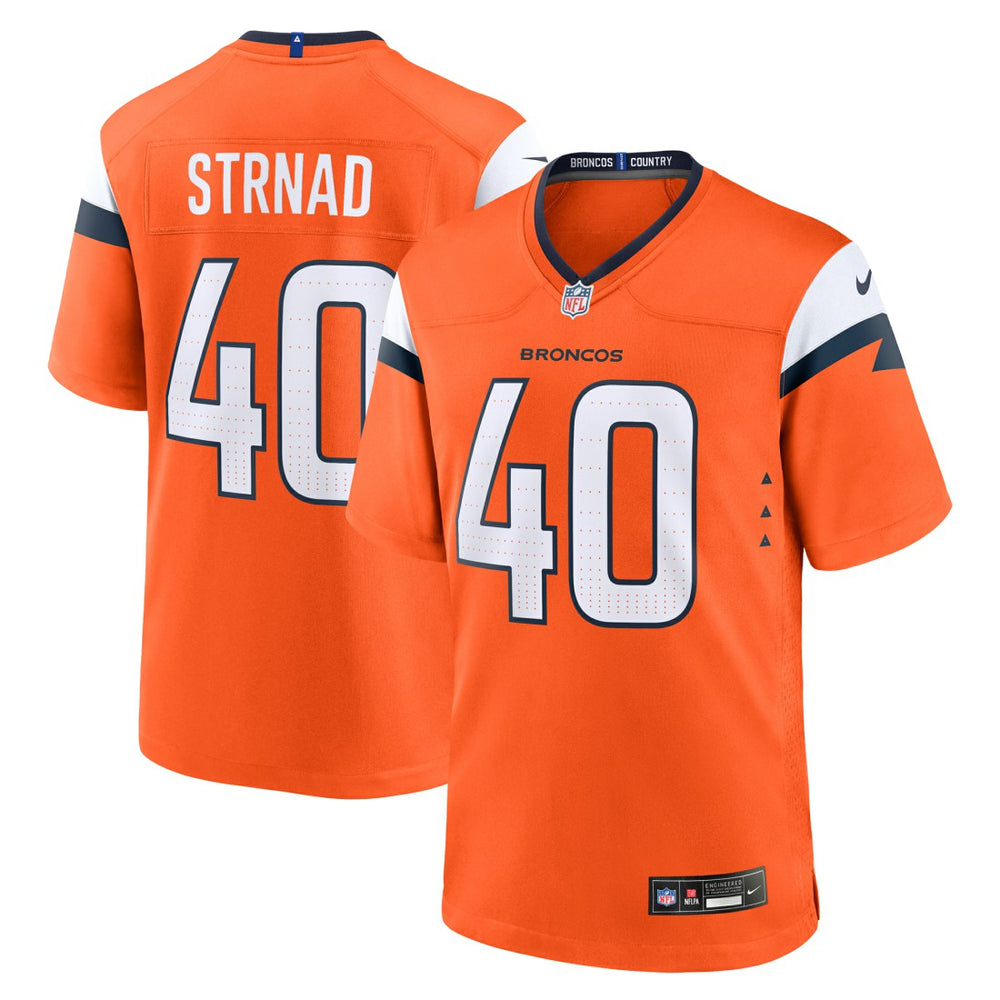 Justin Strnad Denver Broncos Team Game Jersey Orange - Nike