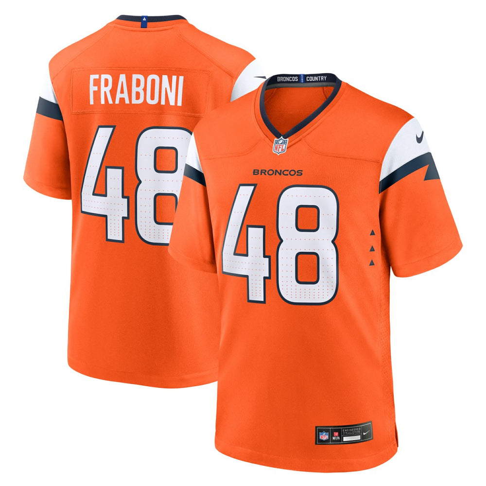 Mitchell Fraboni Denver Broncos Team Game Jersey Orange - Nike