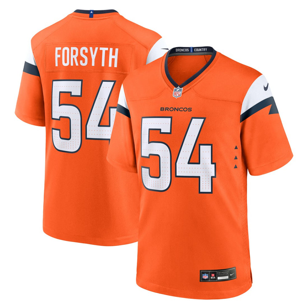 Alex Forsyth Denver Broncos Team Game Jersey Orange - Nike