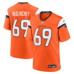 Mike McGlinchey Denver Broncos Team Game Jersey Orange - Nike