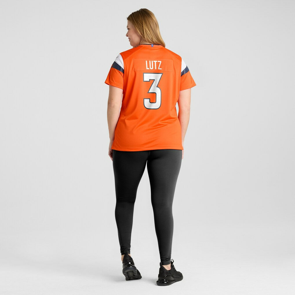Wil Lutz Denver Broncos Women's Team Game Jersey - Orange | NFL Jerseys