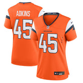 Nate Adkins Denver Broncos Women's Team Game Jersey Orange - Nike