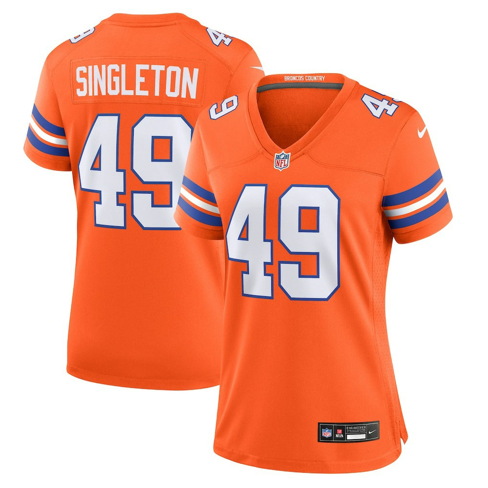 Alex Singleton Denver Broncos Women's Alternate Game Jersey Orange - Nike