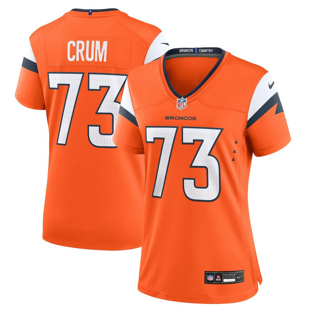 Frank Crum Denver Broncos Women's Team Game Jersey Orange - Nike