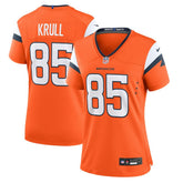 Lucas Krull Denver Broncos Women's Team Game Jersey Orange - Nike