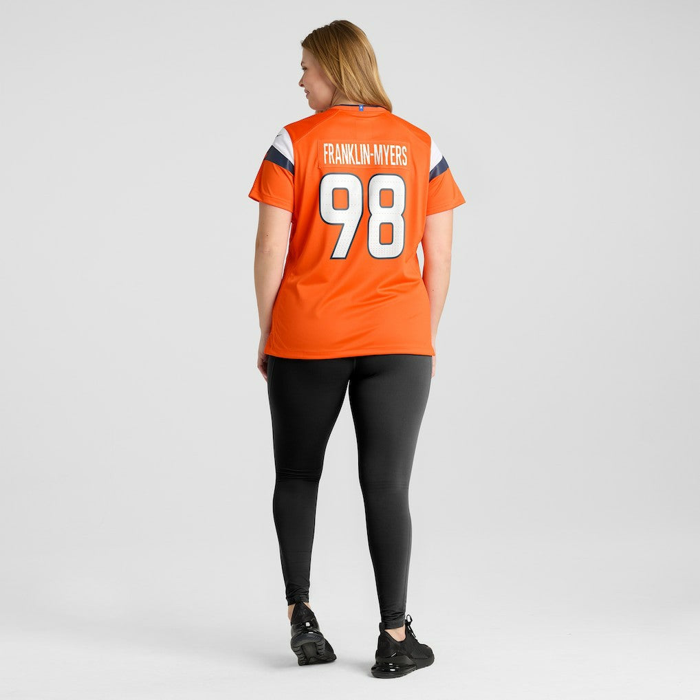 John Franklin-Myers Denver Broncos Women's Team Game Jersey - Orange | NFL Jerseys