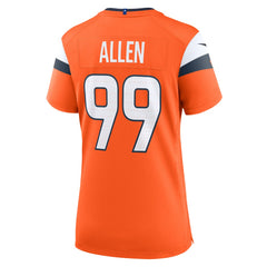Zach Allen Denver Broncos Women's Team Game Jersey Orange - Nike