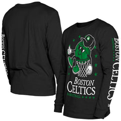 New Era - Boston Celtics Old School Sport Long Sleeve T-Shirt - Black