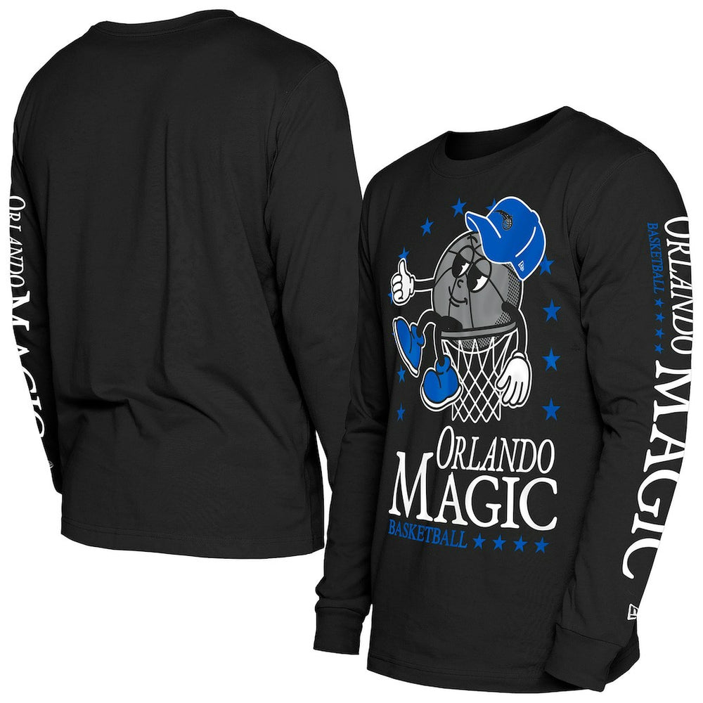 New Era - Orlando Magic Old School Sport Long Sleeve T-Shirt - Black