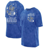 New Era - Dallas Mavericks Old School Sport Enzyme Wash Oversized T-Shirt - Blue