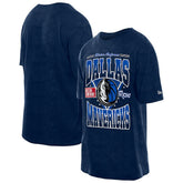 New Era - Dallas Mavericks Boxy Old School Sport Vintage Wash T-Shirt - Navy
