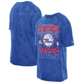 New Era - Philadelphia 76ers Boxy Old School Sport Vintage Wash T-Shirt - Royal
