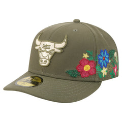 New Era - Chicago Bulls Tonal Florals 59FIFTY Fitted Hat - Olive