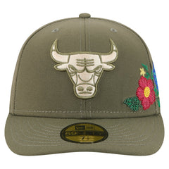 New Era - Chicago Bulls Tonal Florals 59FIFTY Fitted Hat - Olive