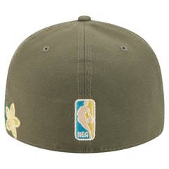 New Era - Golden State Warriors Tonal Florals 59FIFTY Fitted Hat - Olive