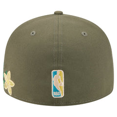 New Era - Boston Celtics Tonal Florals 59FIFTY Fitted Hat - Olive