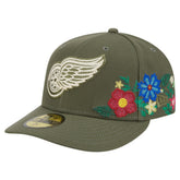 Detroit Red Wings - New Era Tonal Florals 59FIFTY Fitted Hat Olive