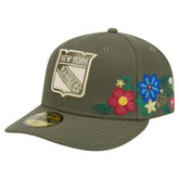 New York Rangers New Era Tonal Florals 59FIFTY Fitted Hat Olive