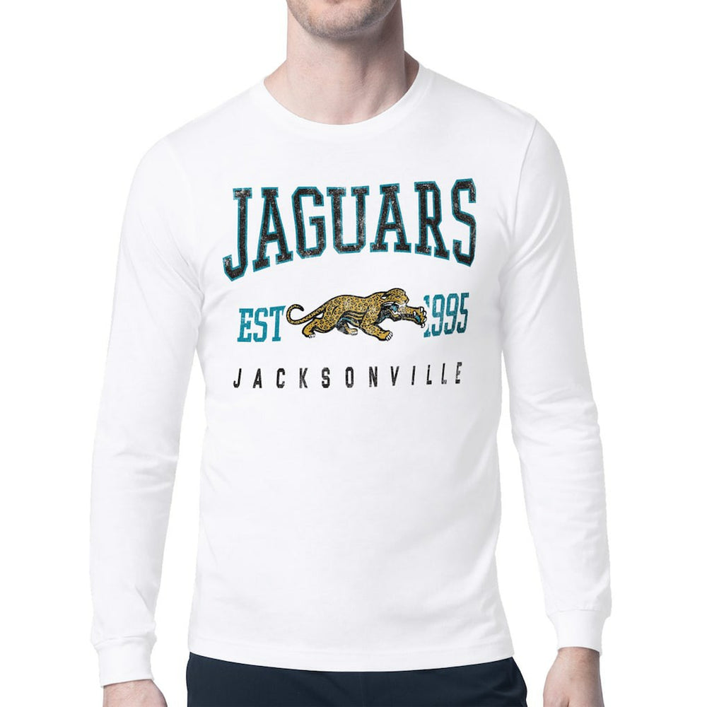 Jacksonville Jaguars Starter Retro Team Logo Long Sleeve T-Shirt White - NFL