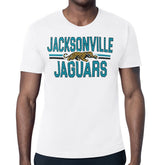Jacksonville Jaguars Starter Mesh Look Retro Team Logo T-Shirt White - NFL