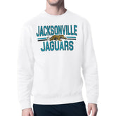 Jacksonville Jaguars Starter Mesh Look Retro Team Logo Pullover Sweatshirt White - NFL