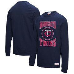 Minnesota Twins Mitchell & Ness Arched Logo Slub Long Sleeve T-Shirt for sale