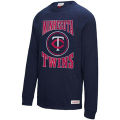 Minnesota Twins Mitchell & Ness Arched Logo Slub Long Sleeve T-Shirt for sale
