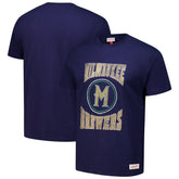 Milwaukee Brewers Mitchell & Ness Arched Logo Slub T-Shirt Lifestyle