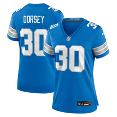 Khalil Dorsey Detroit Lions Women's Team Game Jersey Blue - Nike