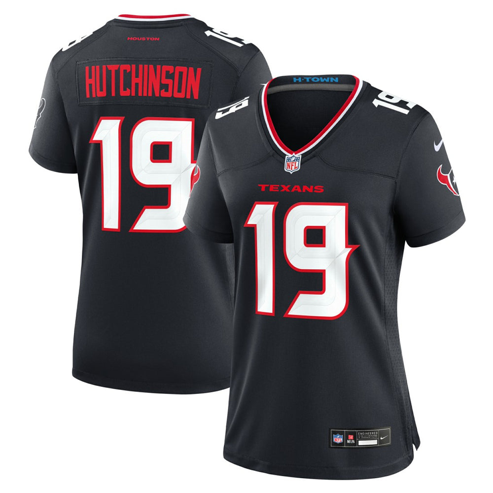 Xavier Hutchinson Houston Texans Women's Team Game Jersey Navy - Nike