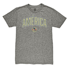 Club America 1863FC Wordmark Vintage Tri-Blend T-Shirts - Heather Gray