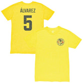 Kevin Álvarez Club America 1863FC Vintage Player Name & Number Tri-blend T-Shirts - Yellow