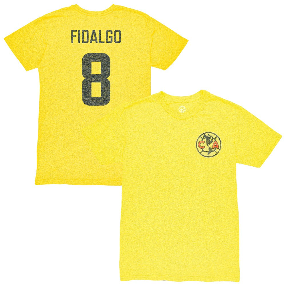 Álvaro Fidalgo Club America 1863FC Retro Player Name & Number Tri-Blend T-Shirts - Yellow