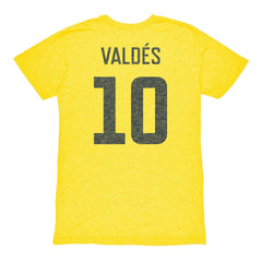 Diego Valdés Club America 1863FC Vintage Player Name & Number Tri-blend T-Shirts - Yellow