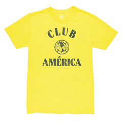 Club America 1863FC Team Arch Vintage Tri-Blend T-Shirts - Yellow