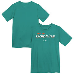 Miami Dolphins Preschool Wordmark T-Shirt Aqua - Nike