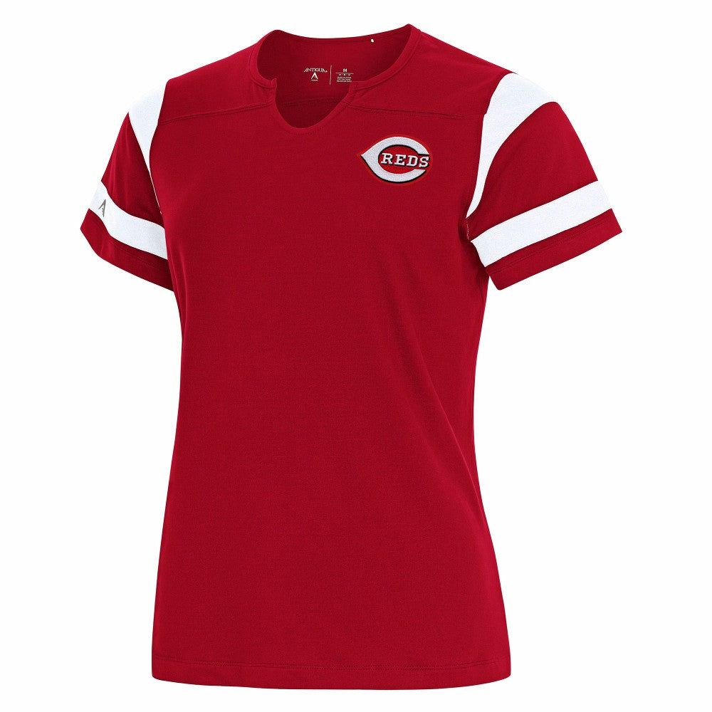 Cincinnati Reds Antigua Women's Encounter Notch Neck Top for sale