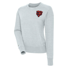 Chicago Bears Antigua Women's Forward Fleece Pullover Sweatshirt Heather Gray - NFL