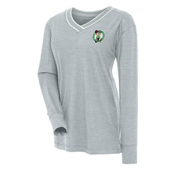 NBA - Boston Celtics Antigua Women's Symbolic Long Sleeve V-Neck Top - Heather Gray