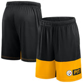 Pittsburgh Steelers Big & Tall Best of the Best Performance Shorts Black/Gold - Fanatics