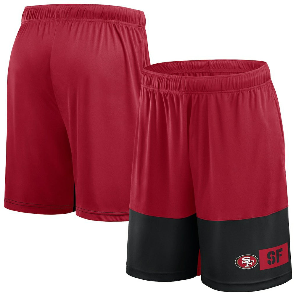 San Francisco 49ers Big & Tall Best of the Best Performance Shorts Scarlet/Black - Fanatics