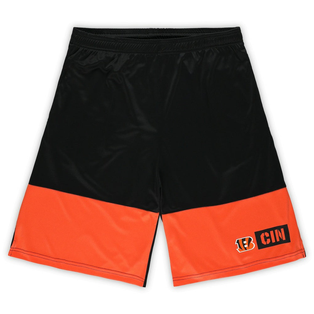 Cincinnati Bengals Big & Tall Best of the Best Performance Shorts Black/Orange - Fanatics